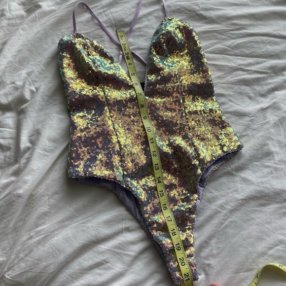 For Love and Lemons Glimmer Sequin Bodysuit - Picture 7 of 9